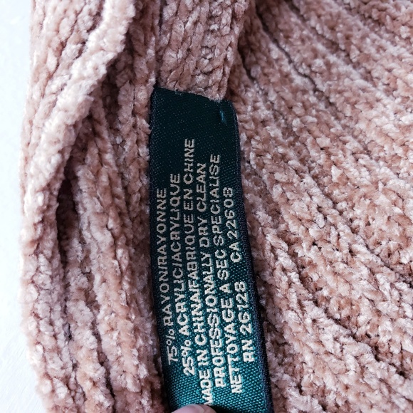 Lauren Ralph Lauren Tan Chenille Ribbed Scarf - Picture 5 of 6